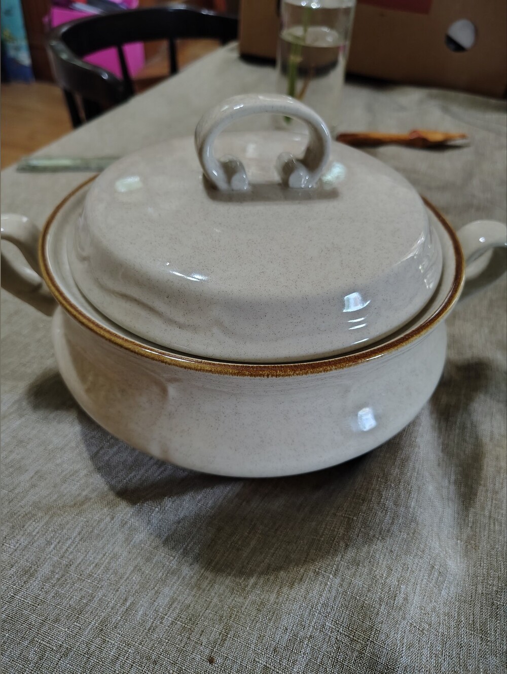 The Classics 1970s Hearthside Stoneware Covered Vegetable Crock